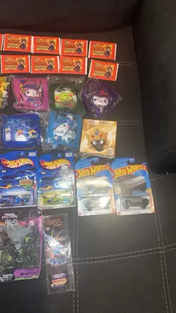 Assorted YUGIOH Toys, Hot Wheels, Stickers, Stuffed Animals, (See Description!) - Image 4