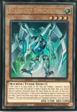 Yu-Gi-Oh! TCG Stardust Synchron MP22-EN119 Ultra Rare 1st Edition Near Mint - Image 1