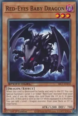 Yugioh! Red-Eyes Baby Dragon - SBC1-ENI10 - Common - 1st Edition Near Mint, Engl - Image 1