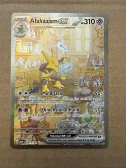 Pokemon TCG Alakazam EX 151 Holo Card Scarlet & Violet 201/165 - Image 1