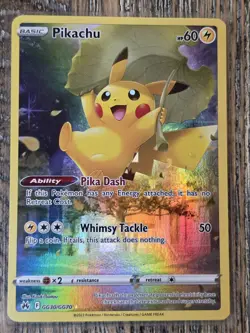 Pikachu GG30/GG70 Crown Zenith Galarian Gallery Pokemon Card Near Mint - Image 1