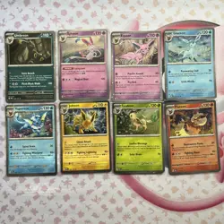Prismatic Evolutions Costco Mini Tin Cosmos Promo Cards Set Of 8 - Image 1