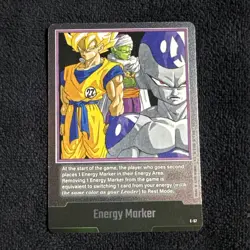 Son Goku Frieza E-57 Silver Energy Marker Dragon Ball Manga Booster Card Fusion - Image 1
