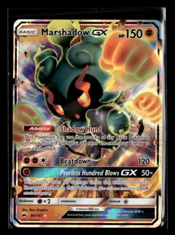 Marshadow GX - 80/147 - Pokemon Burning Shadows Sun & Moon Ultra Rare Card NM - Image 1