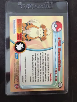 Pokemon Card Topps Chrome Growlithe #58 NM - Image 2