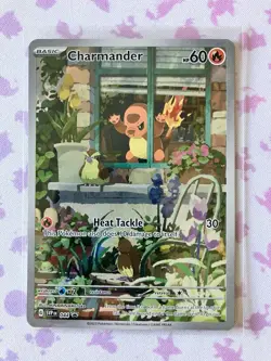 Pokemon TCG Charmander 044 SVP Obsidian Flames ETB Promo Card Illustration Holo - Image 1