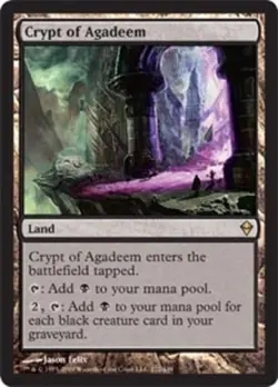 1x Crypt of Agadeem Moderate Play MTG Magic - Kid Icarus - - Image 1