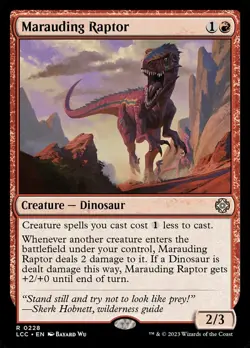 Marauding Raptor Light Play, English Magic the Gathering MTG Commander: The Lost - Image 1
