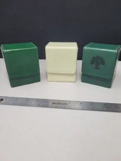 (3) Magic The Gathering MTG Ultra Pro Leatherette Mana Symbol Deck Boxes Pre-Own - Image 1