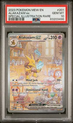 2023 POKEMON MEW EN-151 | #201 ALAKAZAM EX | PSA 10 GEM MINT - Image 1