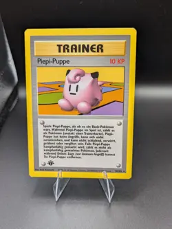 Pokemon TCG 1st Edition German Base Set Piepi-Puppe Trainer 70/102 MP/LP - Image 1
