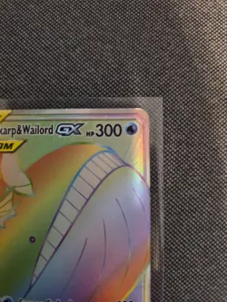 Pokemon Magikarp & Wailord GX #183 Sun & Moon Team Up Rainbow Secret Rare HP - Image 4