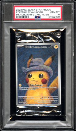 PSA 10 Pikachu with Grey Felt Hat Pokemon BSP VAN GOGH Pikachu Graded Pack 2023 - Image 1