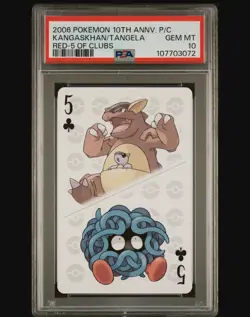 Kangaskhan/Tangela- PSA 10 - 2006 JPN Pokemon Center 10th Anniversary Poker - Image 1