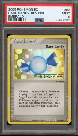 Pokemon Rare Candy EX Emerald Reverse Holo #83 PSA 9 Mint - Image 1