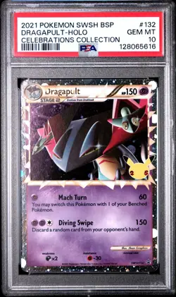 Dragapult Holo SWSH132 Pokemon Celebrations Black Star Promo PSA 10 GEM MT - Image 1