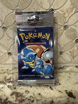 1999 Pokemon Base Set Unlimited Booster Pack Blastoise ARTWORK Factory Sealed - Image 1