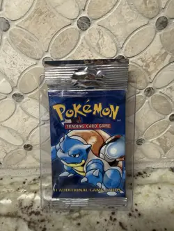 1999 Pokemon Base Set Unlimited Booster Pack Blastoise ARTWORK Factory Sealed - Image 3