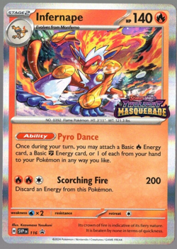 Infernape SVP 116 Pre Release Promo Surging Sparks Pokemon TCG NM - Image 1