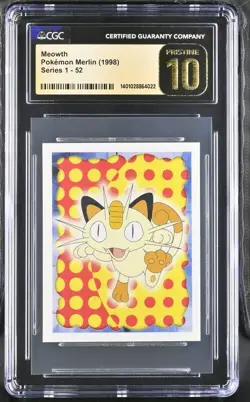 Pokemon Meowth #52 Merlin Series 1 POP 3 - CGC 10 PRISTINE - Image 1