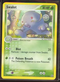 Pokemon SWALOT 40/106 Emerald - Rev Holo - NEAR MINT/MINT - Image 1