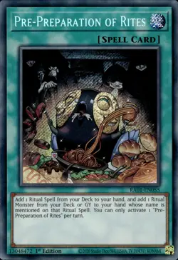 Pre-Preparation Of Rites - Secret Rare 1st Edition RA01-EN055 - NM - YuGiOh - Image 1