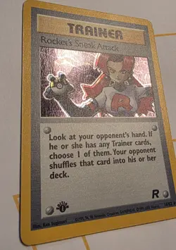1999 Pokemon Trainer Rockets Sneak Attack 1st Edition Holo Rare Card 72/82 LP - Image 2