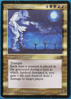 Axelrod Gunnarson Legends HP/DAMAGED Black Red Rare CARD (506176) ABUGames - Image 1