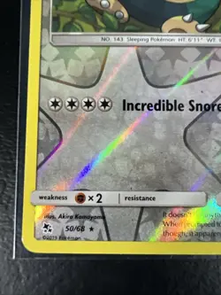 Snorlax 50/68 Hidden Fates Pokemon 2019 TCG Reverse Holo Card ( Pack Fresh ) - Image 3