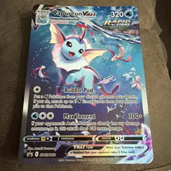 Vaporeon VMAX Black Star Promo SWSH182 Jumbo Pokemon Card 2021 - Image 1