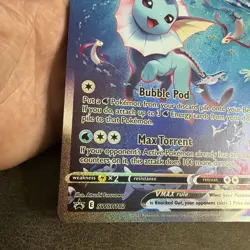 Vaporeon VMAX Black Star Promo SWSH182 Jumbo Pokemon Card 2021 - Image 4