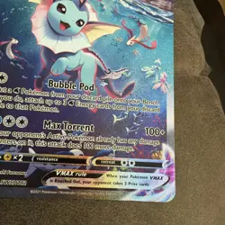 Vaporeon VMAX Black Star Promo SWSH182 Jumbo Pokemon Card 2021 - Image 5