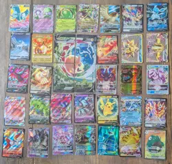 536 Pokemon cards bulk lot includes many EX, V, Vmax, Vstar, GX and more - Image 1