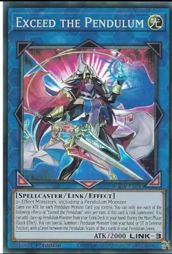 AGOV-EN045 Exceed the Pendulum : Super Rare Card : 1st Edition : YuGiOh TCG - Image 1