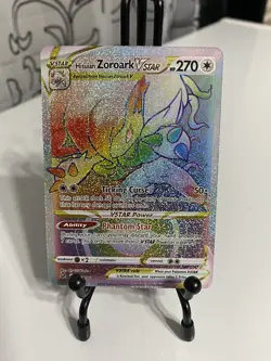 Pokemon Card - Hisuian Zoroark VSTAR Lost Origin 203/196 Full Art Rainbow Holo - Image 1