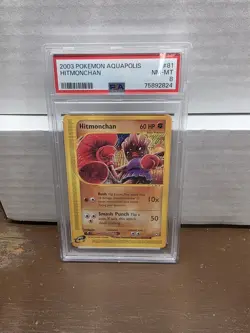 PSA-8 Hitmonchan Aquapolis Pokemon Near Mint, Regular Common Card 81/147 - Image 3