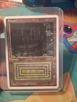 Magic the Gathering Bayou Revised Edition Dual Land Regular Card - Image 1