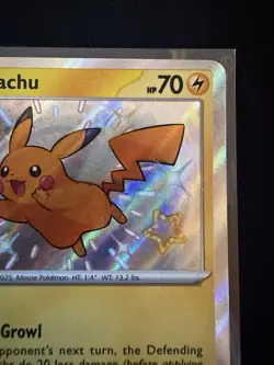 Pokemon TCG Holo Pikachu Card Paldean Fates 131/091 NM Baby Shiny - Image 2