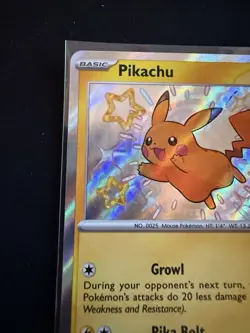 Pokemon TCG Holo Pikachu Card Paldean Fates 131/091 NM Baby Shiny - Image 5