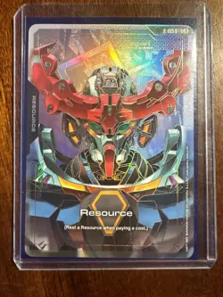 Gundam TCG Card Game Dual Impact Foil Resource GD02 R-015 C++ GQuuuuuuX Gundam - Image 1