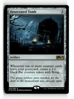 MTG | Desecrated Tomb | M19 | Foil | Moderately Played | English - Image 1