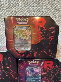 Pokemon Team Rocket 3 Tin Set - Mewtwo, Persian, and Nidoking - Image 5