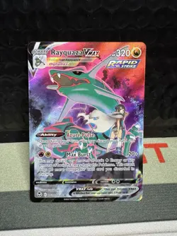 2022 Pokemon Sword And Shield Rayquaza VMax Silver Tempest FA - Image 1