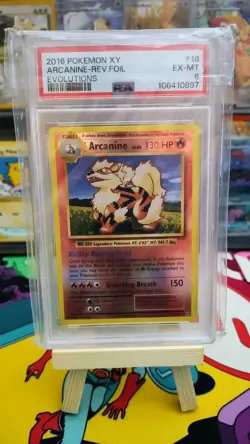 Arcanine 2016 Pokemon XY Evolutions #18/108 Reverse Holo Rare - Image 1
