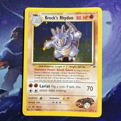 Pokemon Vintage Holo Brock's Rhydon Gym Heroes Wotc 2000 LP - Image 1