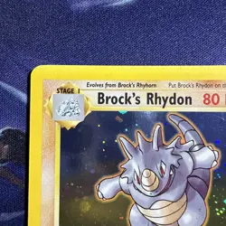 Pokemon Vintage Holo Brock's Rhydon Gym Heroes Wotc 2000 LP - Image 2