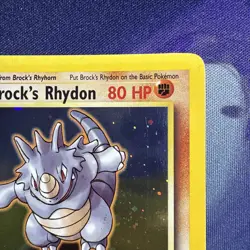 Pokemon Vintage Holo Brock's Rhydon Gym Heroes Wotc 2000 LP - Image 3