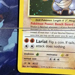 Pokemon Vintage Holo Brock's Rhydon Gym Heroes Wotc 2000 LP - Image 5