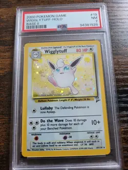 Pokemon Base Set II Wigglytuff Holo Rare 19/130 PSA 7 - Image 1