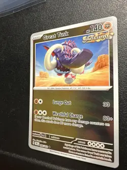 2023 Pokemon Temporal Forces Great Tusk 96 /162 Reverse Holo Foil Ancient - Image 3